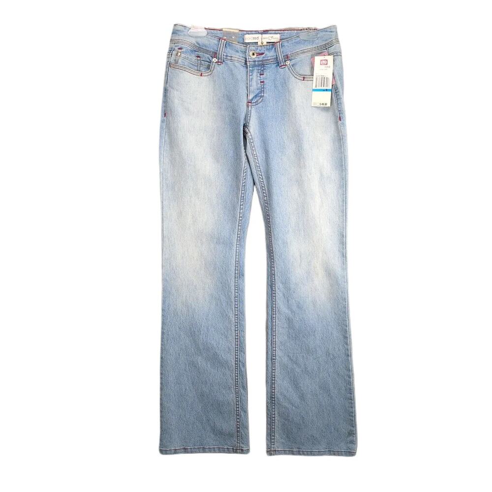 NWT Ecko Red Denim Foundry Low Rise Bootcut‎ Jeans 30x34 Sz 9, Light Wash Y2K